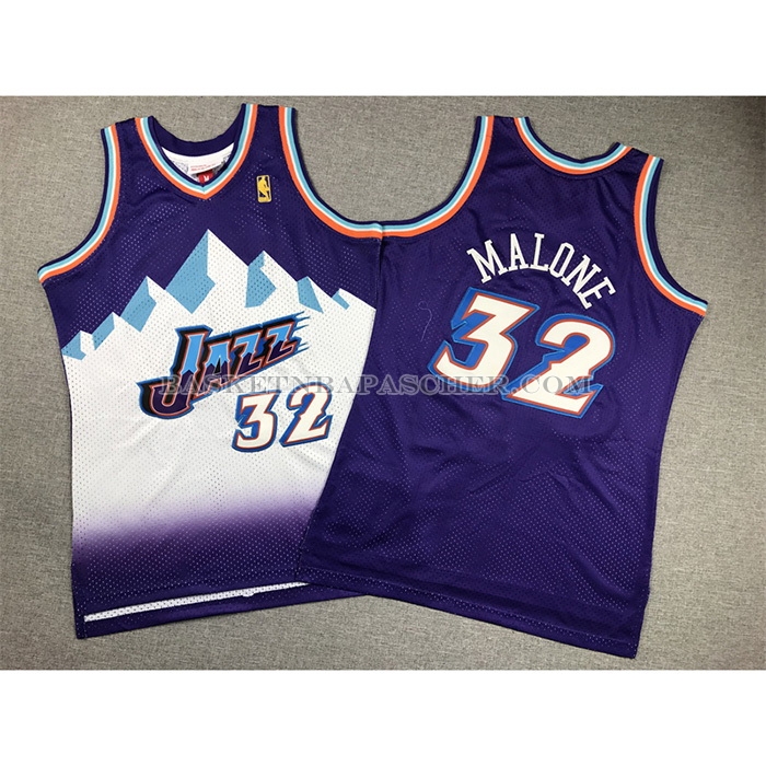 Maillot Enfant Utah Jazz Karl Malone NO 32 Mitchell & Ness 1996-97 Volet